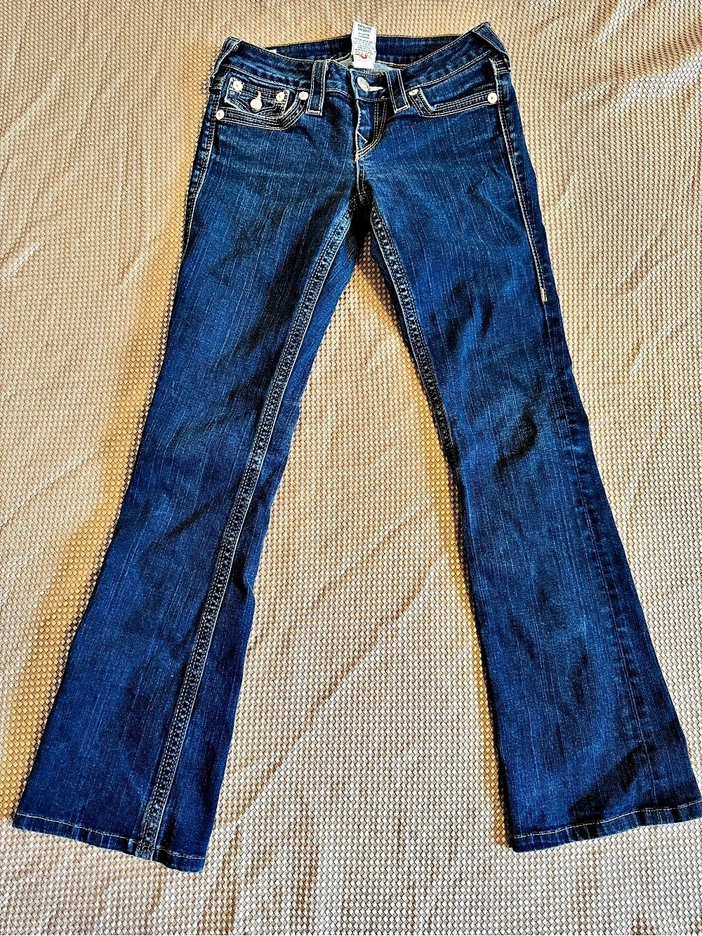 True Religion Becky Low Rise Bootcut Jeans Blue Waist 26